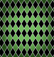 seamless harlequin pattern-green and black vector image