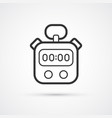 stopwatch sport black line icon eps10 vector image vector image