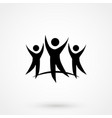 pictograph of success people icon on white vector image vector image