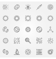 virus icons set vector image