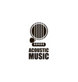 acoustic guitar icon vector image