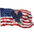 american eagle with usa flags vector image