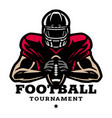 american football tournament emblem logo vector image vector image