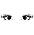 logo of eyelashes stylized hair abstract lines vector image vector image