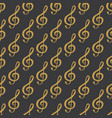 music note seamless pattern hand drawn sketched vector image vector image