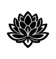 rose silhouette logo isolated on white background vector image vector image