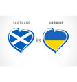 scotland vs ukraine flag emblem vector image