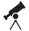 telescope black icon astronomy science research vector image