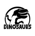 cheerful black dinosaur vector image