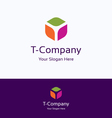 t company logo vector image