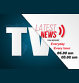 breaking news banner broadcast design vector image