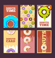 donuts cards glazed sweet hot ring holiday cakes vector image vector image