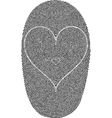 fingerprints and heart vector image