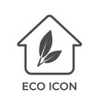 eco icon black and white contour isolated vector image vector image