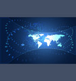 abstract big data communication technology global vector image vector image