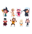 halloween kids cartoon children vector image