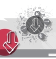 paper and graphic arrows with icons background vector image