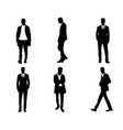 six businessmen set vector image
