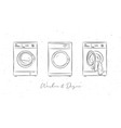 washing machine and dryer graphic style vector image