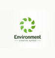 environment green leafs swirl creative symbol vector image vector image