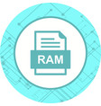 ram file document icon vector image vector image