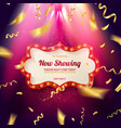 shining retro light banner vector image