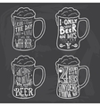vintage calligraphic grunge beer design vector image