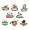 hunt club open season wild animals and ammo icons vector image vector image