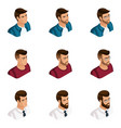 quality isometry a set of 3d avatars vector image