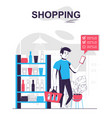 shopping isolated cartoon concept vector image