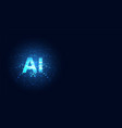 abstract artificial intelligence on atomic vector image vector image