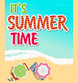 summer time background sunny beach in flat design vector image