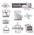 laundry service sketch icons vector image