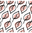 leaves and apples seamless pattern vector image vector image
