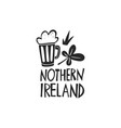 hand drawn logo for northern ireland travel vector image