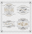 4 vintage typographic label premium vector image