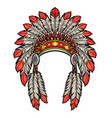 american native indian head dress vector image