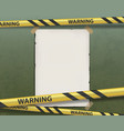 blank sheet paper on a metal wall vector image