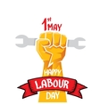 Happy labour day poster Royalty Free Vector Image