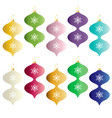 colorful gradient christmas ornaments vector image vector image