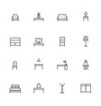 home furniture icons set line icon vector image
