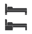 bed furniture accommodation sign icon isolated vector image vector image