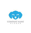 cat and dog silhouettes logo template vector image