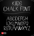 kids chalk font vector image