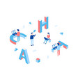 chat messaging communication concept vector image