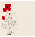 cute floral greeting card vector image