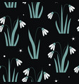 seamless pattern with the first spring flowers vector image vector image