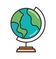 globe map icon vector image vector image