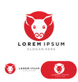 pig logo and symbol template vector image