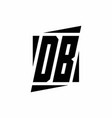 db logo monogram with modern style concept design vector image vector image